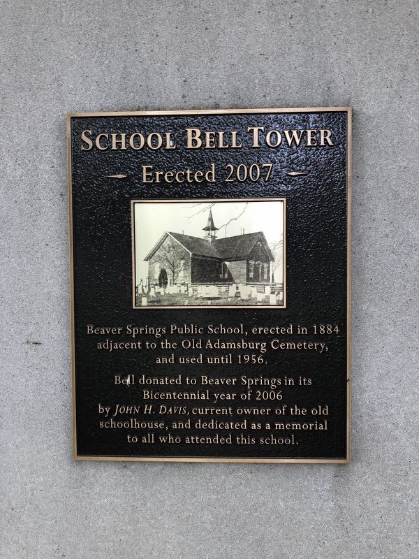 School Bell Tower Marker image. Click for full size.