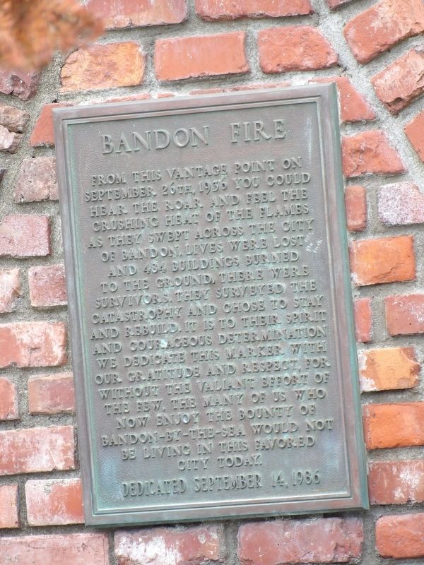 Bandon Fire Marker image. Click for full size.