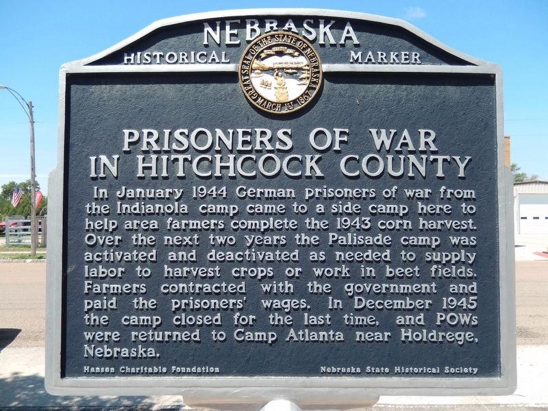 Prisoners of War in Hitchcock County Marker image. Click for full size.
