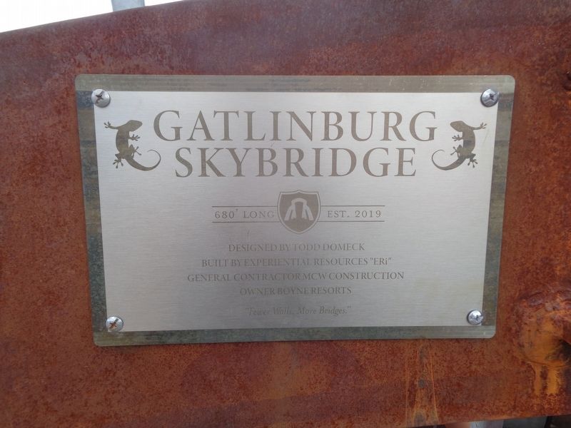 Gatlinburg Skybridge Marker image. Click for full size.
