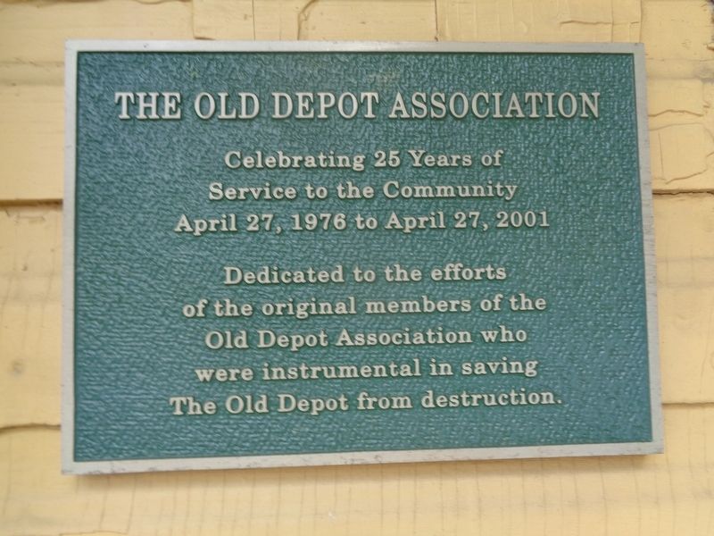 The Old Depot Association Marker image. Click for full size.