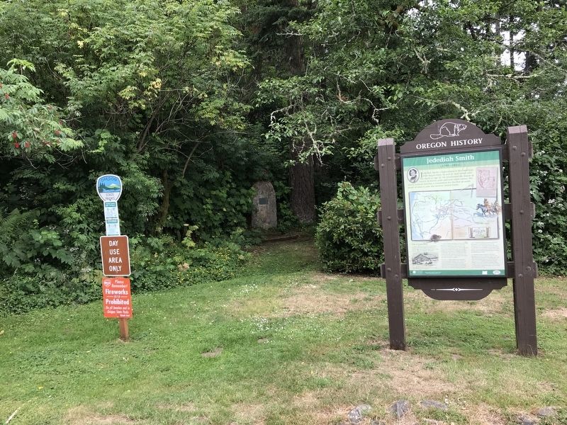 Jedediah Smith Marker. Click for full size. Jedediah Smith Marker image. Click for full size.
