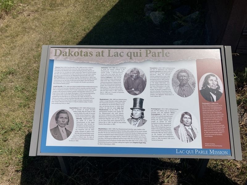 Dakotas at Lac qui Parle Marker image. Click for full size.