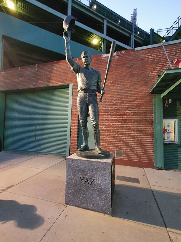 Carl Yastrzemski Statue and Marker. Click for full size. Carl Yastrzemski Statue and Marker image. Click for full size.