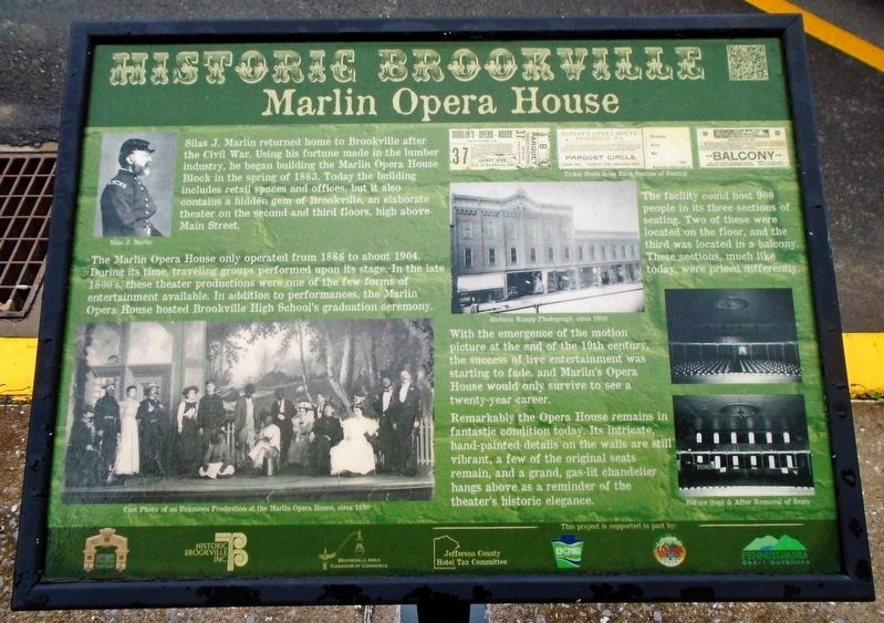 Marlin Opera House Marker image. Click for full size.