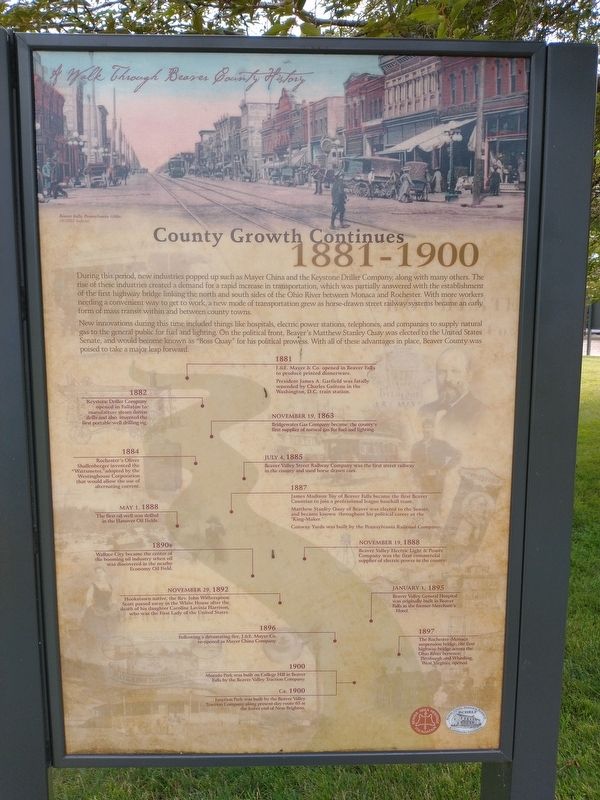 County Growth Continues 1881-1900 Marker image. Click for full size.