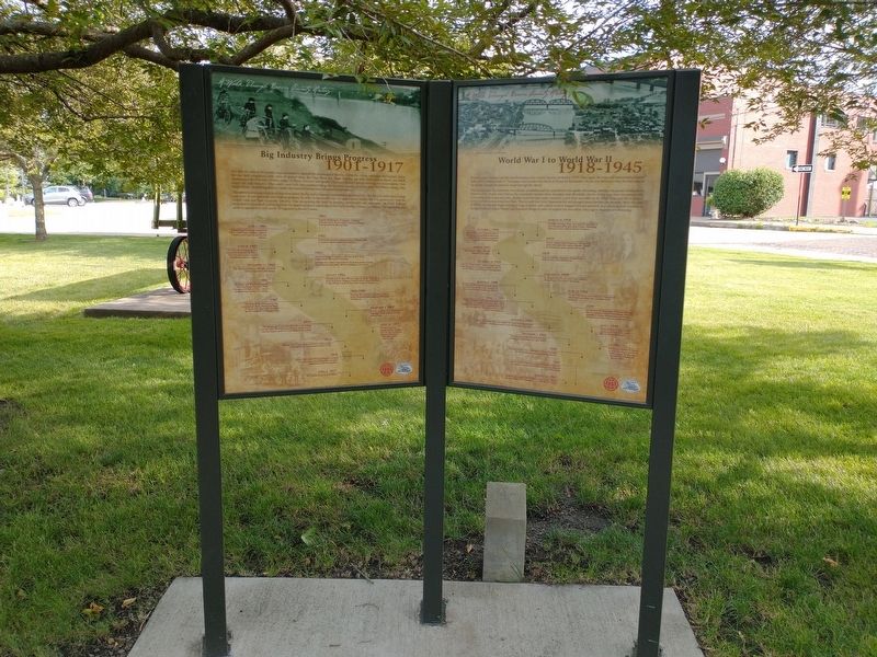 Big Industry Brings Progress 1901-1917 Marker. Click for full size. Big Industry Brings Progress 1901-1917 Marker image. Click for full size.