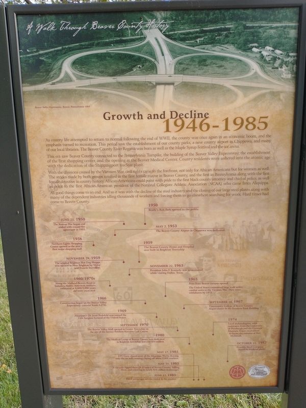 Growth And Decline 1946-1985 Marker image. Click for full size.