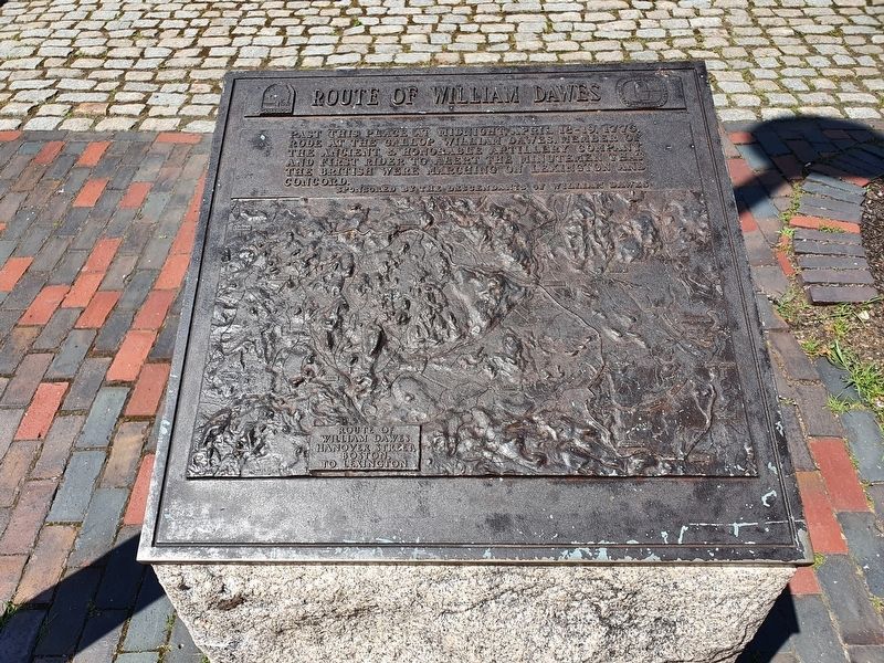 Route of William Dawes Marker. Click for full size. Route of William Dawes Marker image. Click for full size.