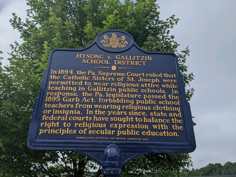Hysong vs. Gallitzin School District Marker image. Click for full size.