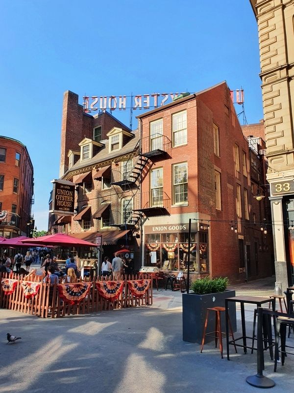 Union Oyster House and Marker image. Click for full size.
