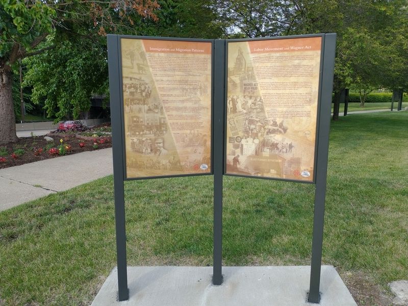 Labor Movement and Wagner Act Marker. Click for full size. Labor Movement and Wagner Act Marker image. Click for full size.