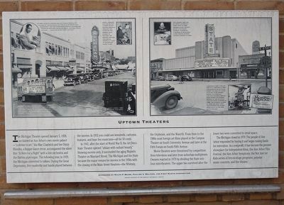 Uptown Theaters Marker. Click for full size. Uptown Theaters Marker image. Click for full size.
