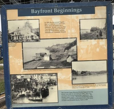 Bayfront Beginnings Marker image. Click for full size.