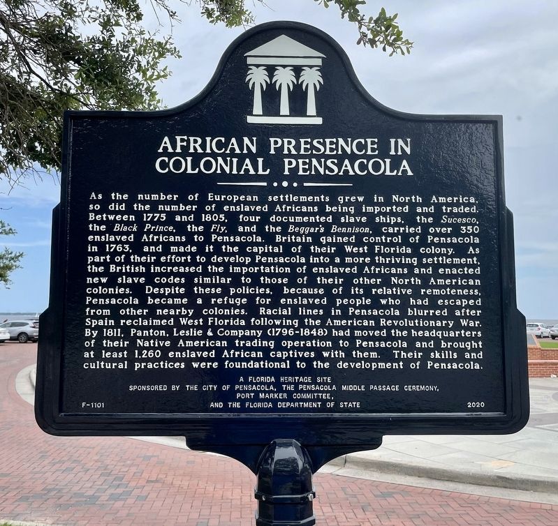 African Presence in Colonial Pensacola Marker image. Click for full size.