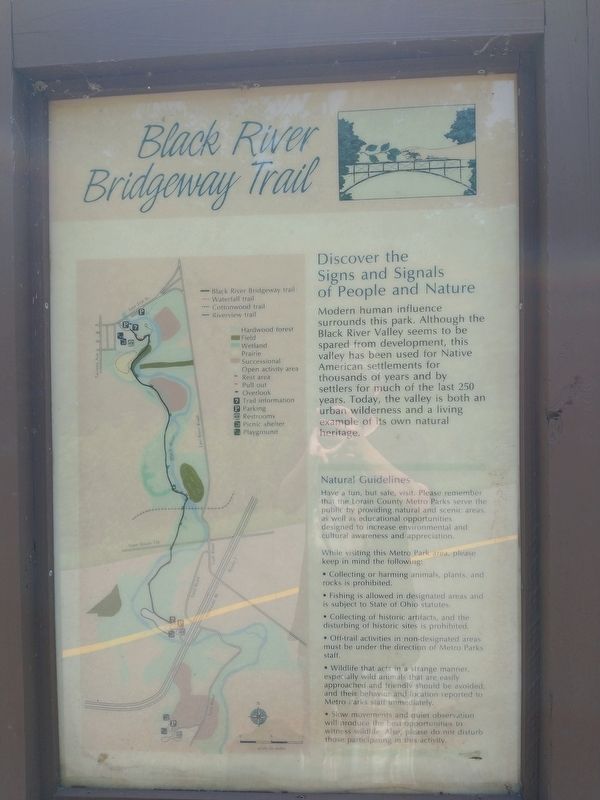 Black River Bridgeway Trail Marker image. Click for full size.