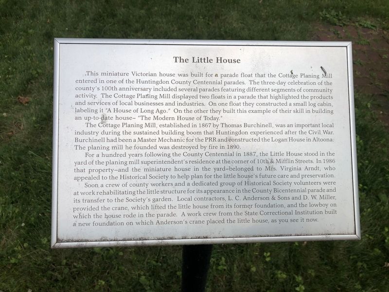 The Little House Marker. Click for full size. The Little House Marker image. Click for full size.