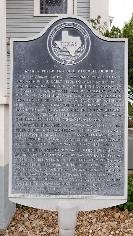 Saints Peter and Paul Catholic Church Marker image. Click for full size.