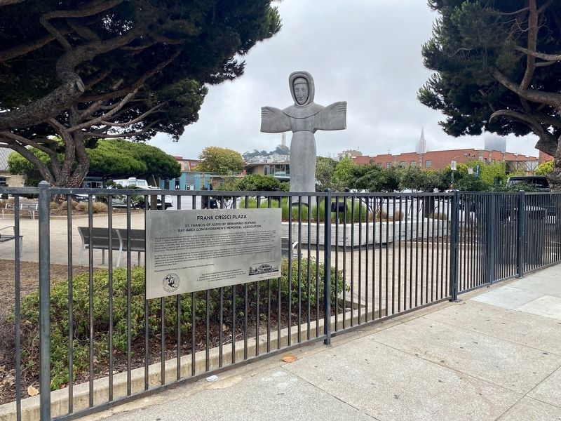 St. Francis of Assisi by Beniamino Bufano and Marker image. Click for full size.