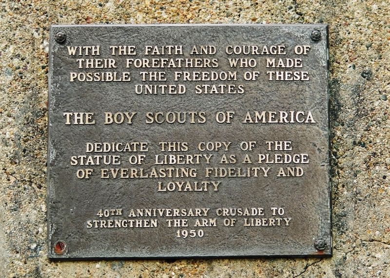 Replica of the Statue of Liberty Marker. Click for full size. Replica of the Statue of Liberty Marker image. Click for full size.
