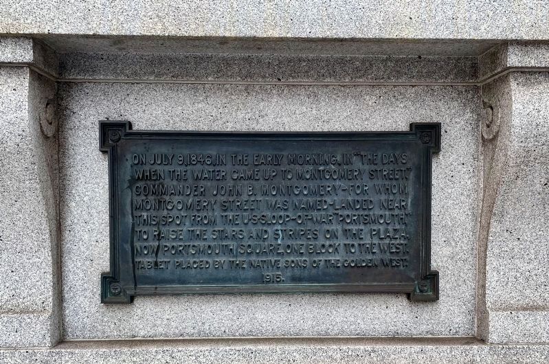Commander John B. Montgomery's Landing Site Marker. Click for full size. Commander John B. Montgomery's Landing Site Marker image. Click for full size.