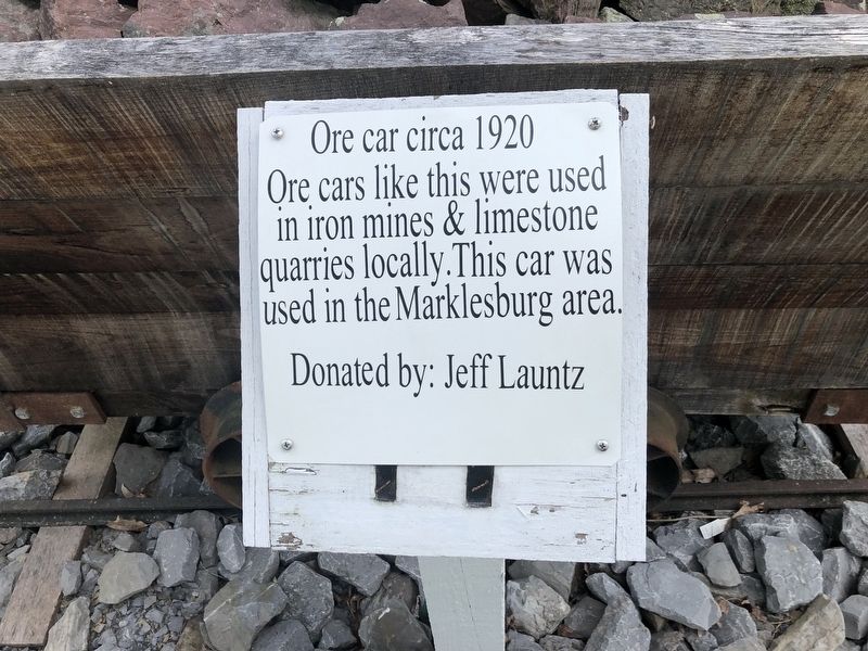 Ore car circa 1920 Marker. Click for full size. Ore car circa 1920 Marker image. Click for full size.