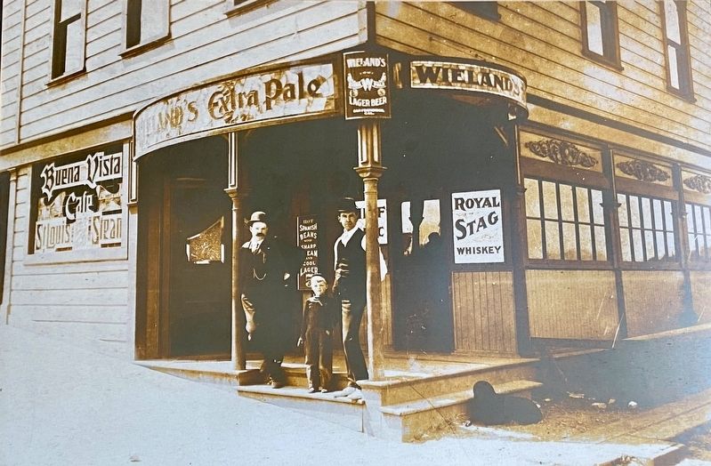 <i>The Buena Vista Cafe in 1909</i> - photo on the wall in the Cafe image. Click for full size.