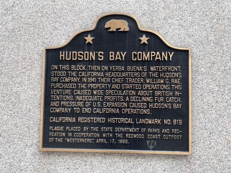 Hudson's Bay Company Marker. Click for full size. Hudson's Bay Company Marker image. Click for full size.