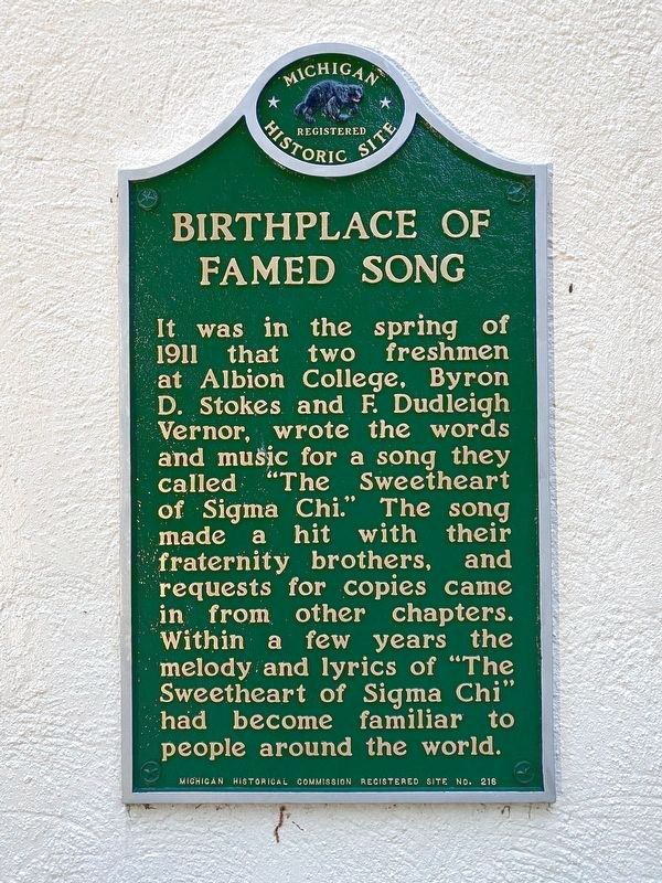 Birthplace of Famed Song Marker image. Click for full size.