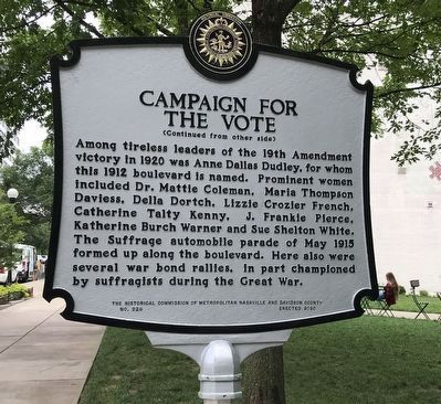 Campaign for the Vote Marker (side B) image. Click for full size.