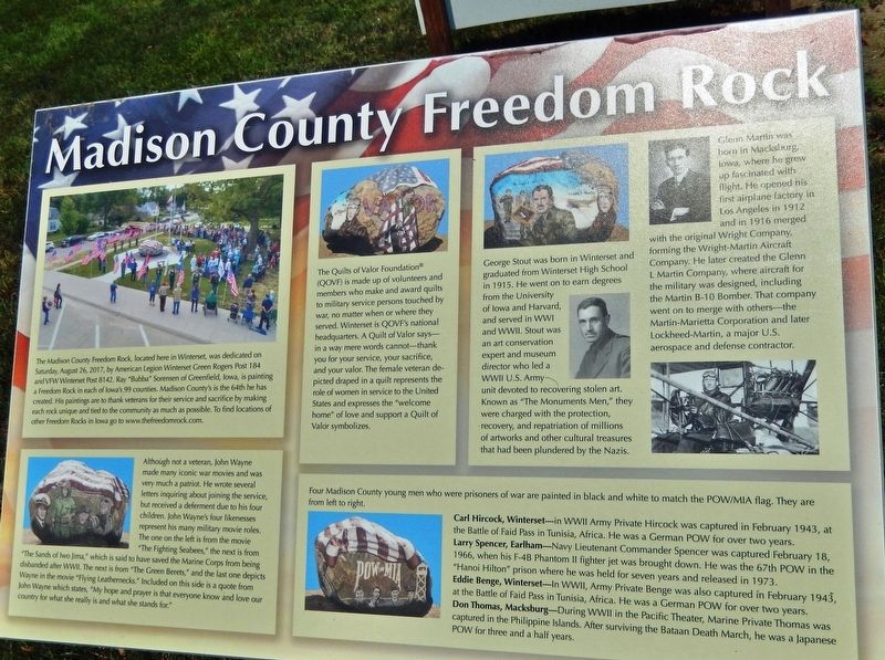 Madison County Freedom Rock Marker image. Click for full size.