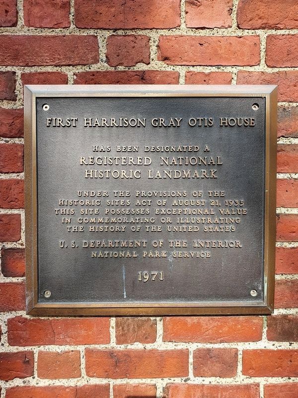 First Harrison Gray Otis House Registered National Historic Landmark Marker image. Click for full size.