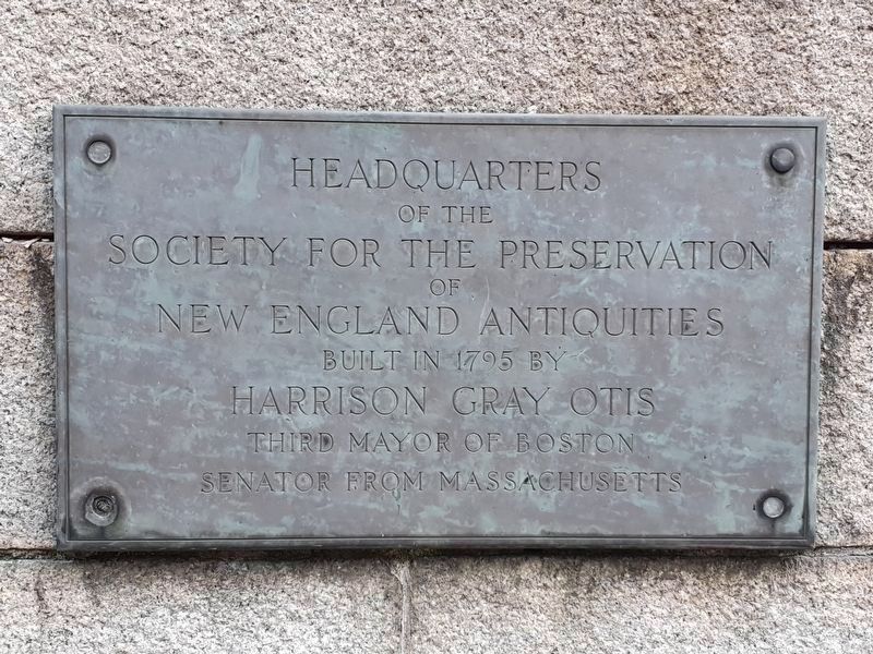 An additional Harrison Gray Otis House Marker. Click for full size. An additional Harrison Gray Otis House Marker image. Click for full size.