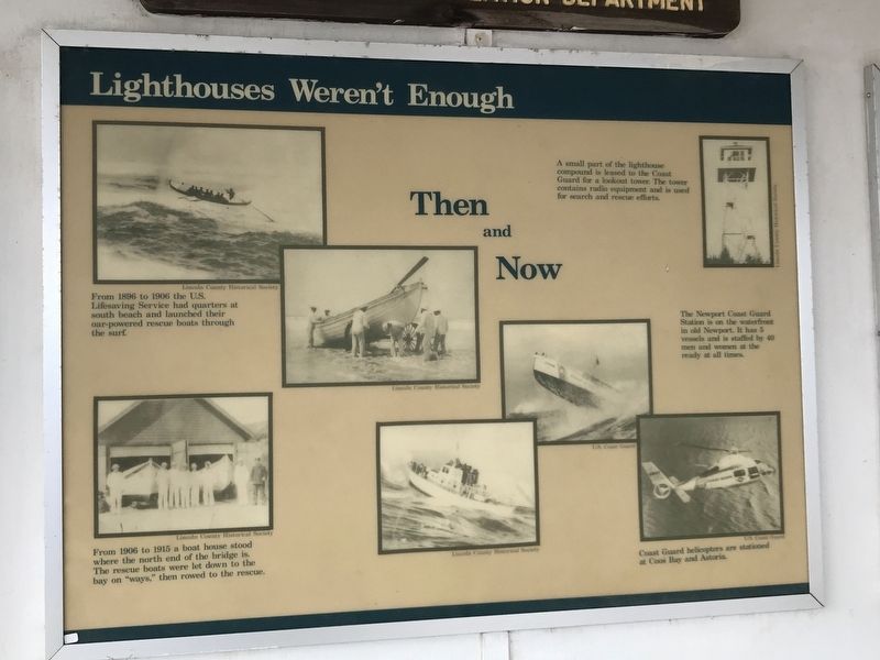 Lighthouses Weren't Enough Marker image. Click for full size.