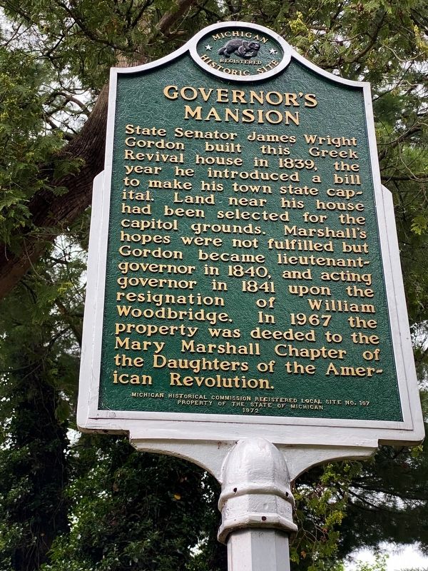Governor's Mansion Marker image. Click for full size.