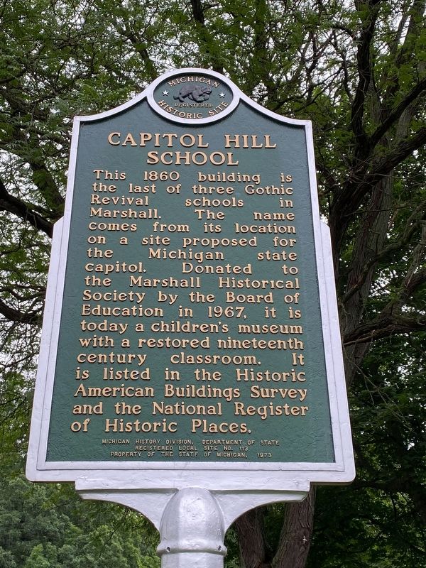 Capitol Hill School Marker image. Click for full size.