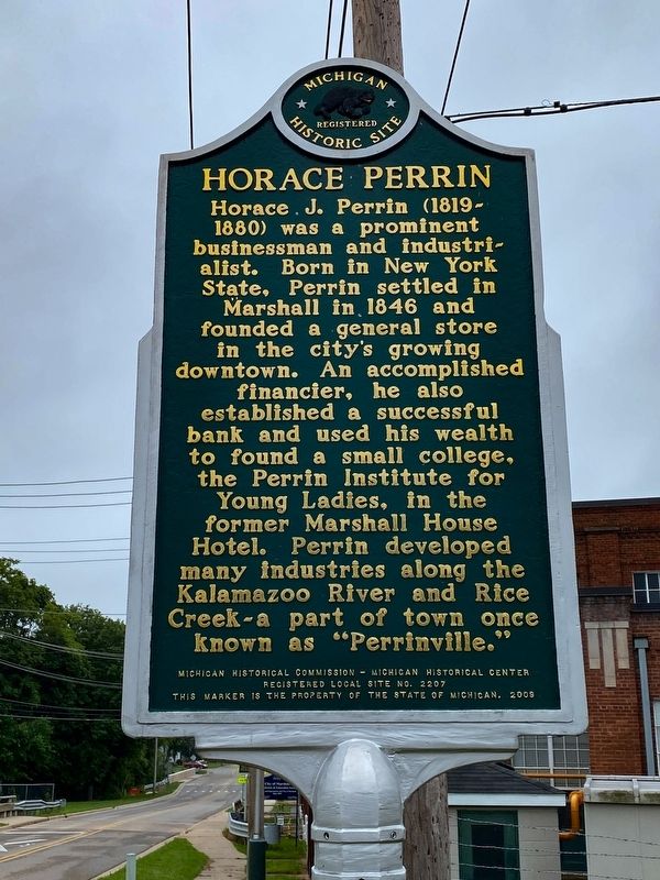 Horace Perrin / Perrinville Marker image. Click for full size.