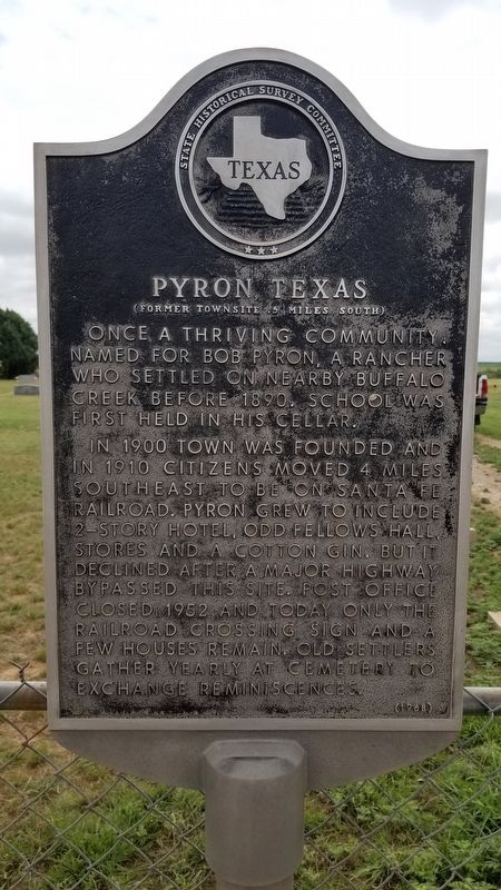 Pyron, Texas Marker image. Click for full size.