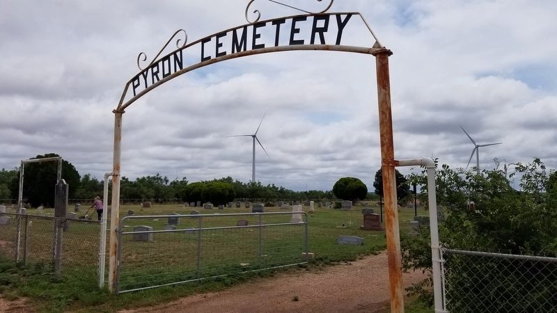 The entrance to the Pyron Cemetery image. Click for full size.