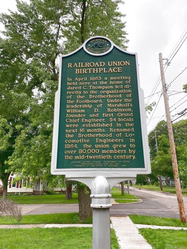 Railroad Union Birthplace Marker image. Click for full size.