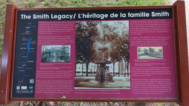 The Smith Legacy / L'héritage de la famille Smith Marker image. Click for full size.