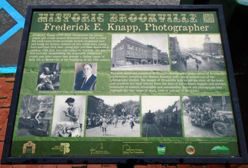 Frederick E. Knapp, Photographer Marker image. Click for full size.
