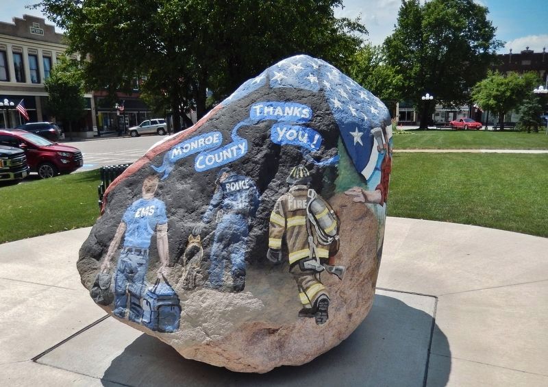 Albia Freedom Rock Veterans Memorial<br>(<i>east side</i>) image. Click for full size.