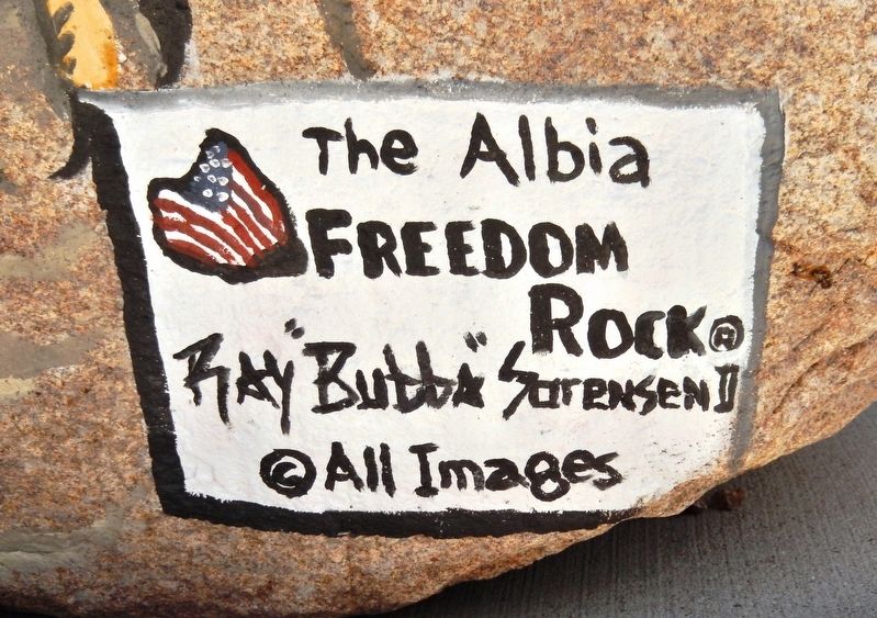 Albia Freedom Rock Veterans Memorial Artist image. Click for full size.