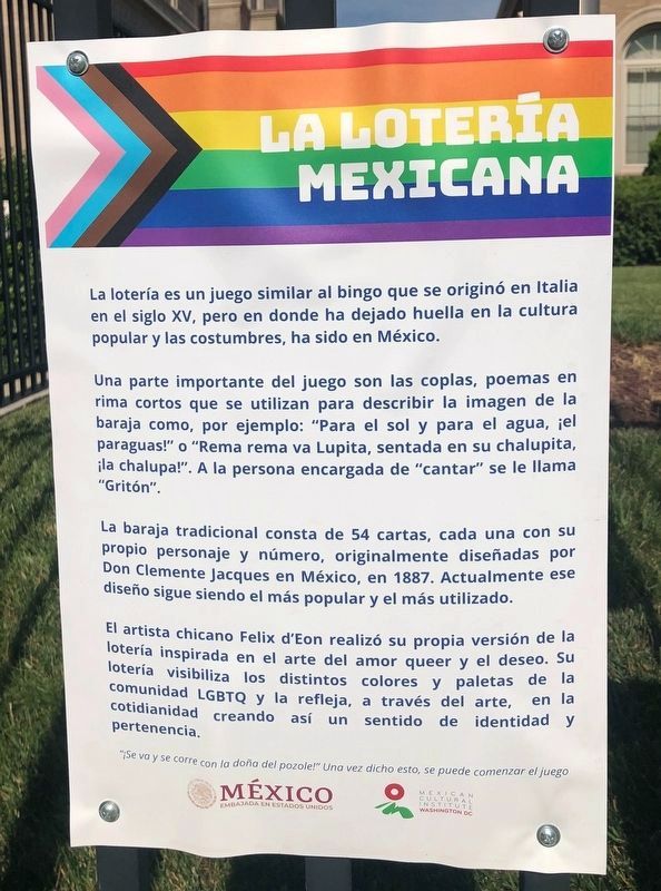 La Lotería Mexicana [Spanish language] sign image. Click for full size.