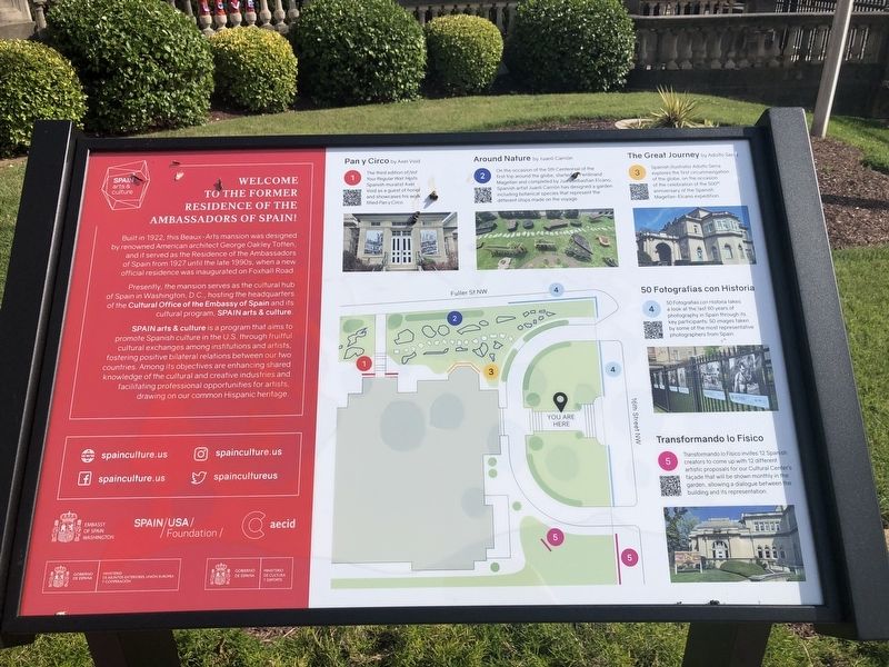 Welcome to the Former Residence of the Ambassadors of Spain! Marker image. Click for full size.