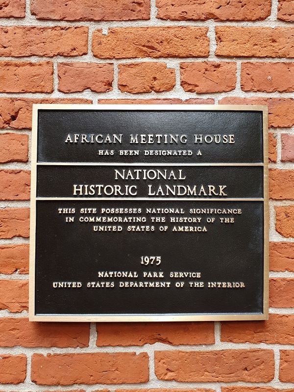 African Meeting House Marker image. Click for full size.