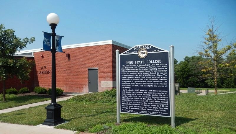 Peru State College Marker image. Click for full size.