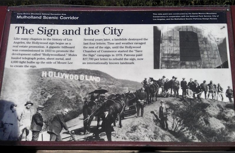 Hollywood Sign Marker image. Click for full size.