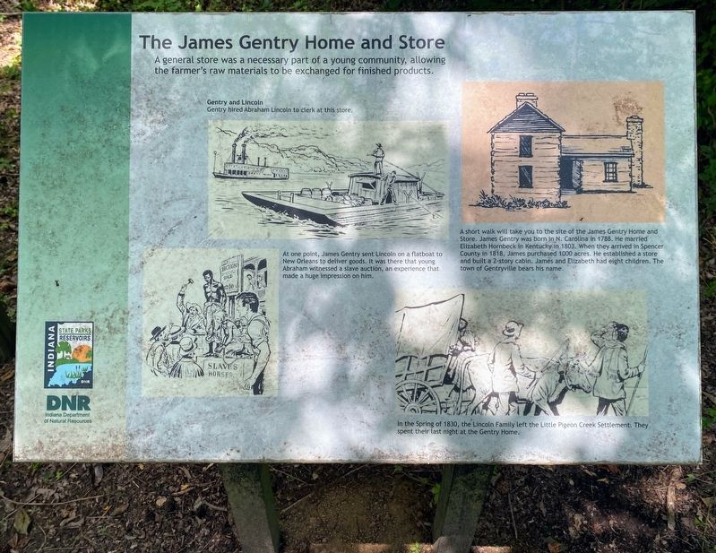 The James Gentry Home and Store Marker image. Click for full size.